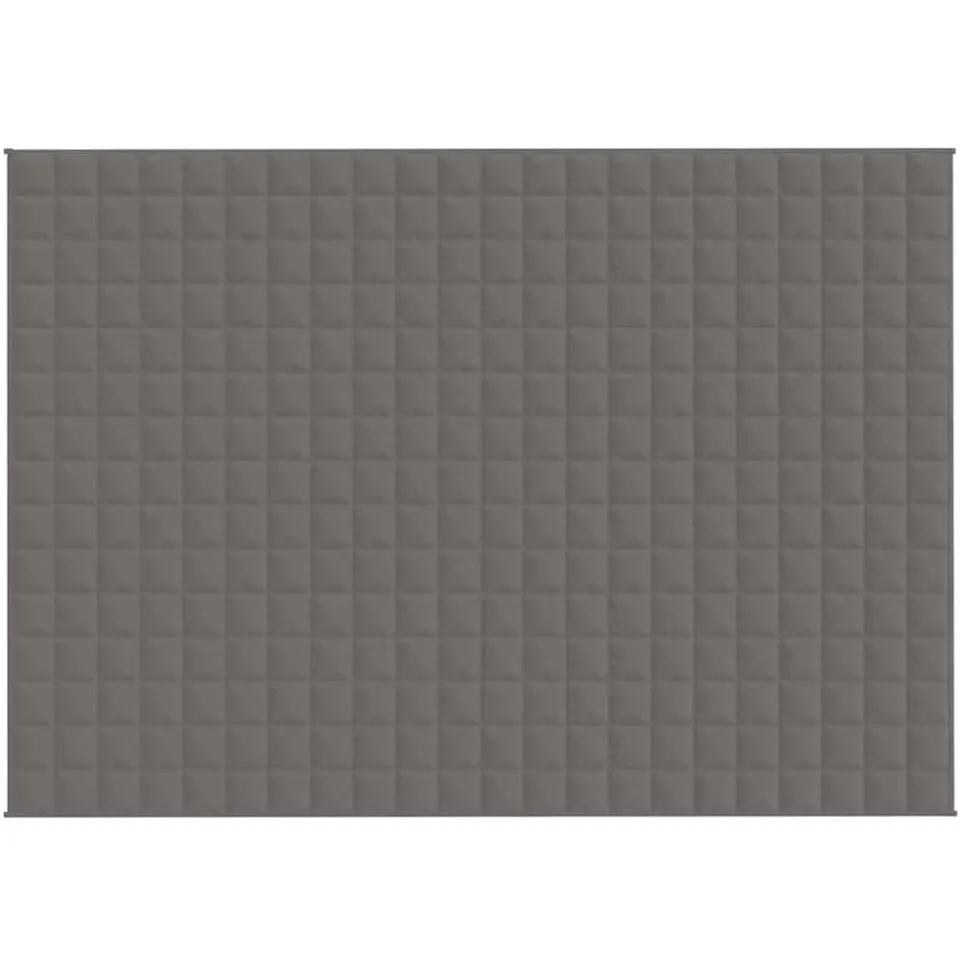vidaXL Verzwaringsdeken 155x220 cm 11 kg stof grijs