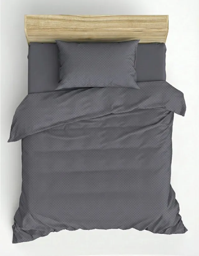L'essentiel Maison Plaid - Dekbedovertrek - Ranforce - Grijs - 155x220 Veelkleurig