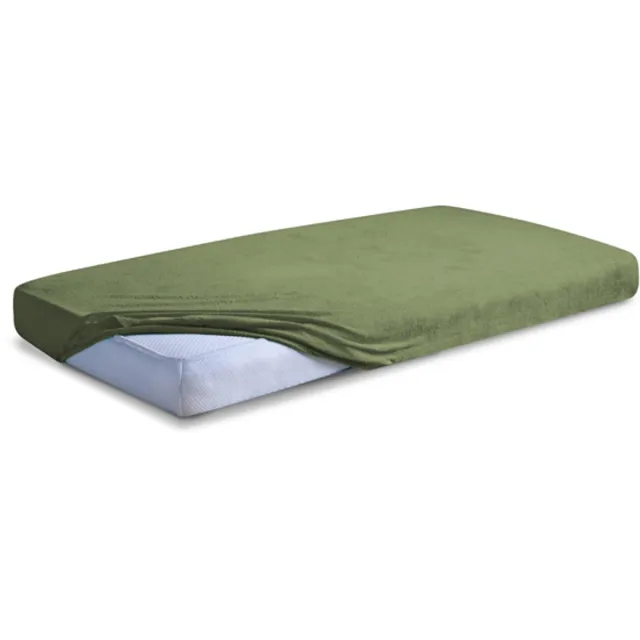 Matex Premium Serie - Frotte Hoeslaken - 180x200 cm - Groen - Met Oeko-Tex Certificaat