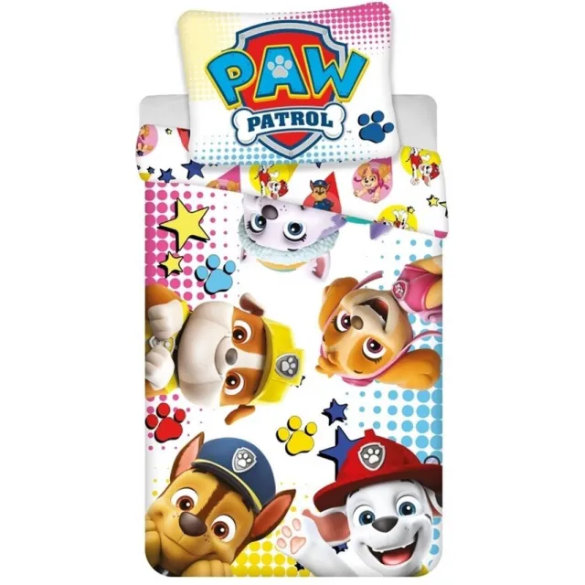 PAW Patrol dekbedovertrek Happy 140 x 200 cm - 63 x 63 cm - Polyester multicolor