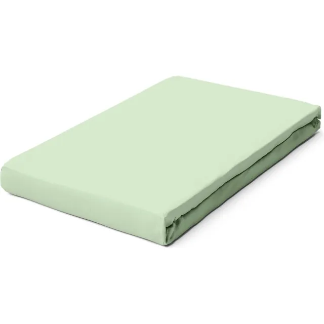schlafgut Pure Bio Katoen Jersey Hoeslaken XL - 180x200 - 200x220 643 Green Light