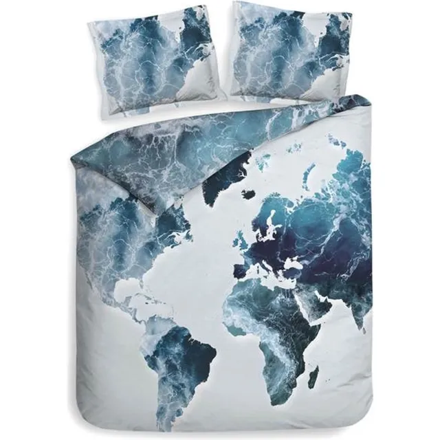 Heckettlane Heckett & Lane Camil Dekbedovertrek - Continent Blue Blauw