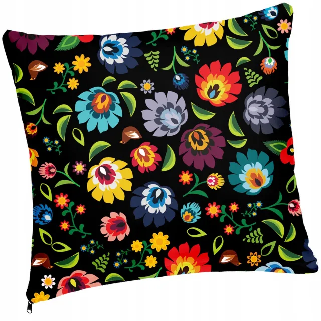 Media Design Decoratieve Kussenhoes 40x40 cm - Folk Design Multicolor