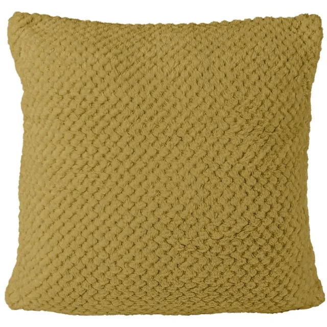 Darymex Jacquard - Sierkussensloop - Zacht & Fluweelachtig - Met Ritssluiting - 40x40 cm - Olijfgroen