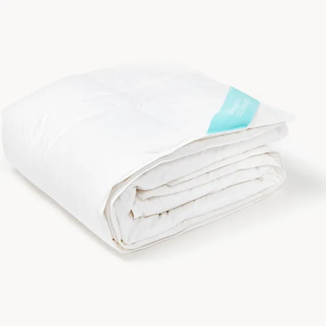 Westwing Collection Vegan donsdekbed Liva, licht Wit