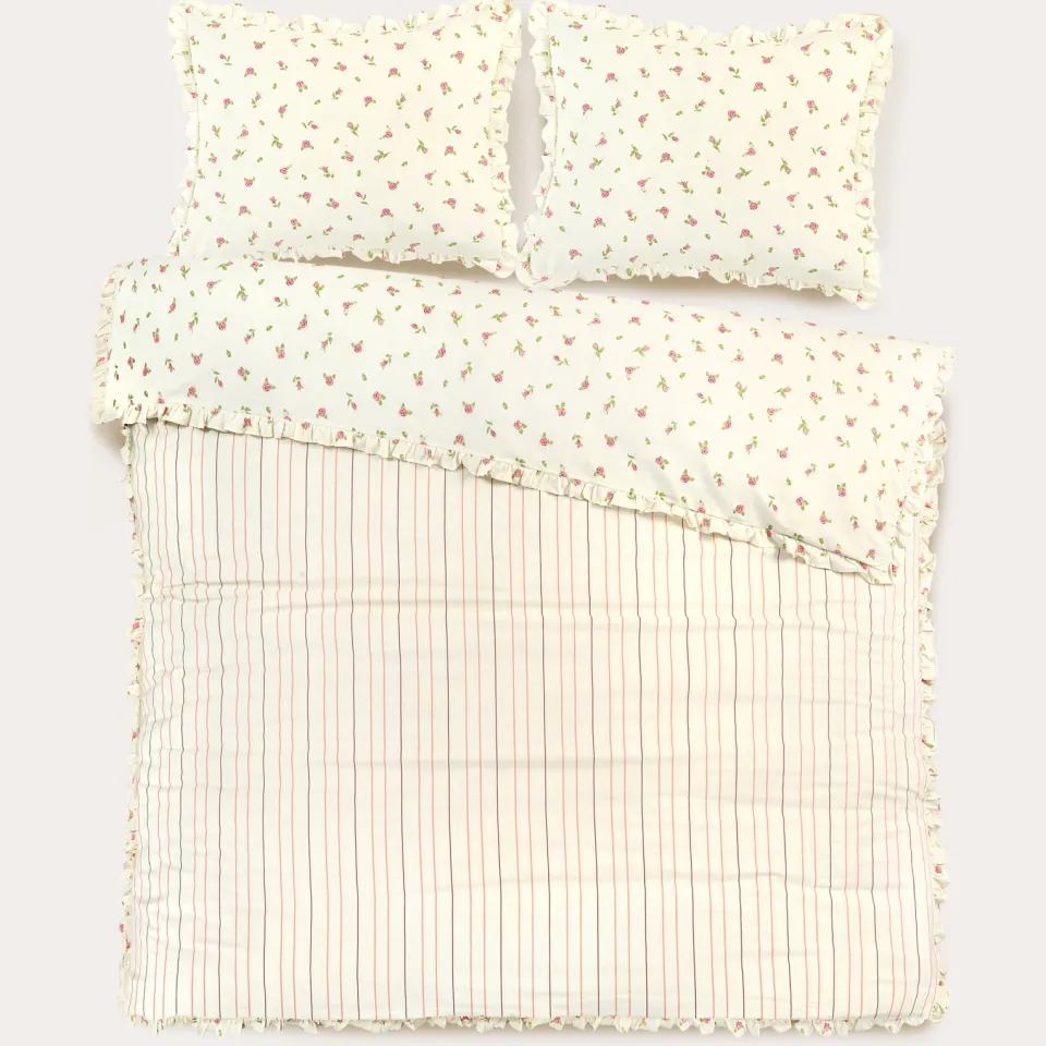 NOUS Living katoenen dekbedovertrek 2-persoons (200x220 cm) roze, foto 4