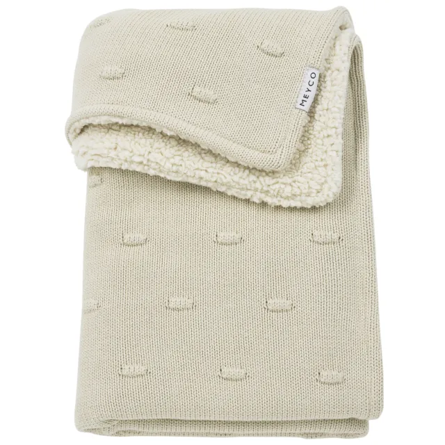 Meyco Knots teddy babydeken beige