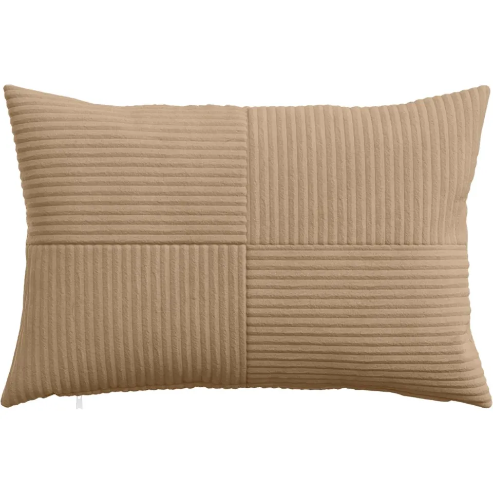 vidaXL Kussensloop 2 st ALMELO Bruin 30 x 50 cm corduroy