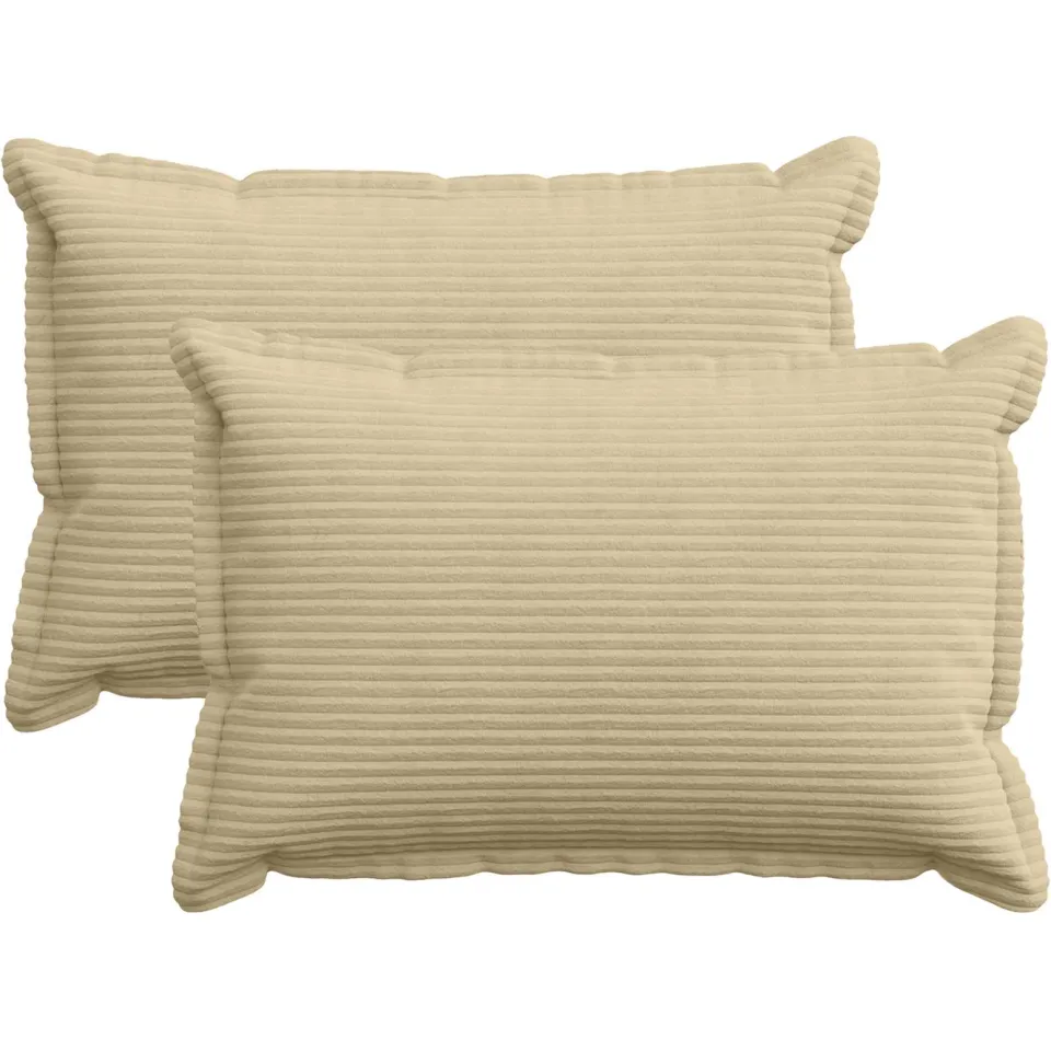vidaXL Kussensloop 2 st HOUTEN Grijs groen 50 x 70 cm corduroy, foto 3