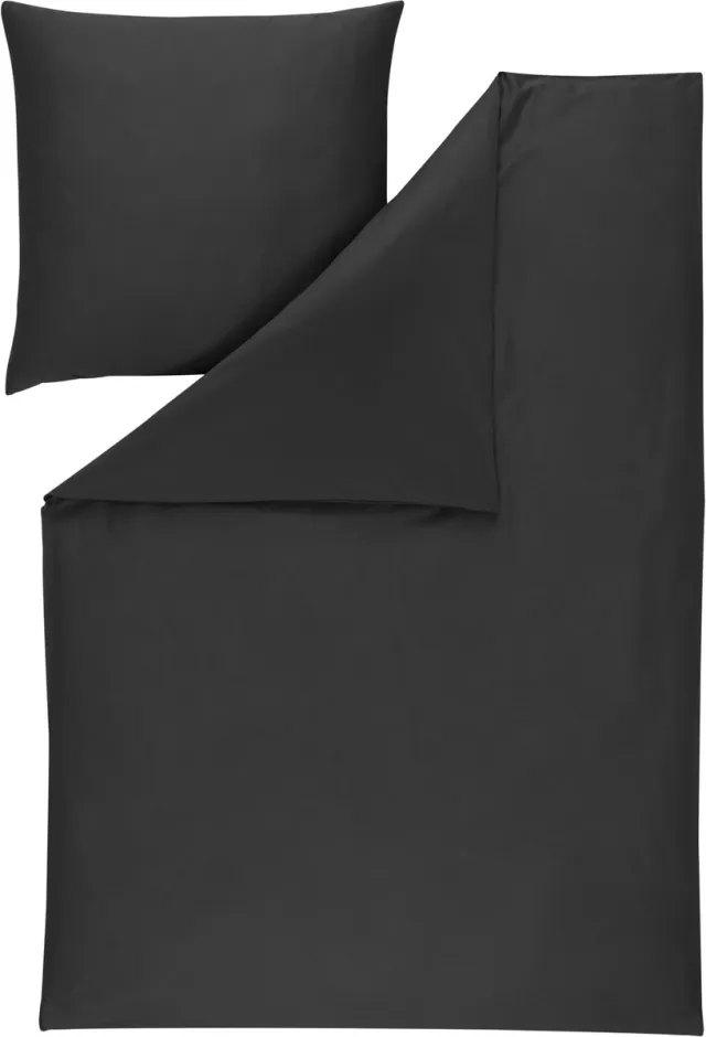 Estella Valetta - Dekbedovertrek - Mako-katoensatijn - 200 x 220 cm - Antraciet