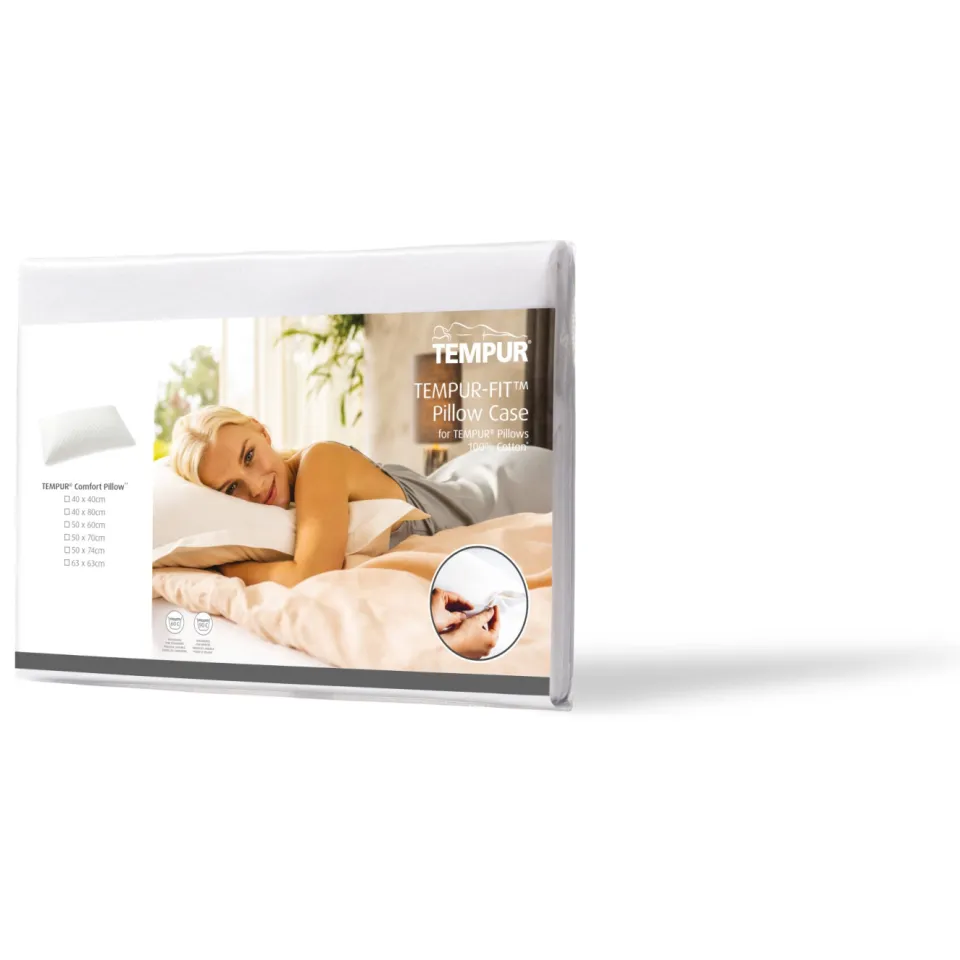TEMPUR FIT Comfort hoofdkussensloop wit, foto 2
