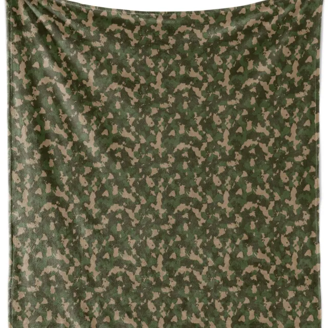 New Bed Camouflage Jungle moeras camouflage kunst Zachte Flanellen Fleece Deken, 200 cm x 153 cm Olijfgroen Multicolor