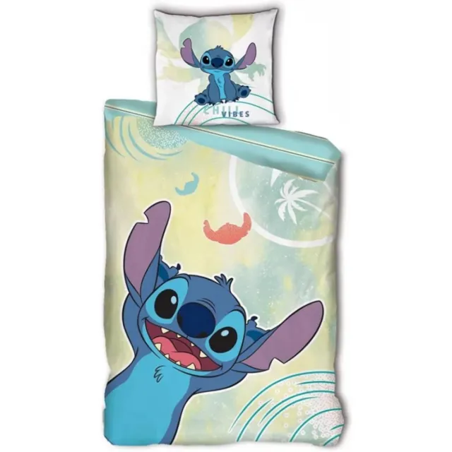 Lilo & Stitch Disney Lilo & Stitch - Chill Vibes - Eenpersoons Dekbedovertrek - 140 x 200 cm - Katoen Meerkleurig