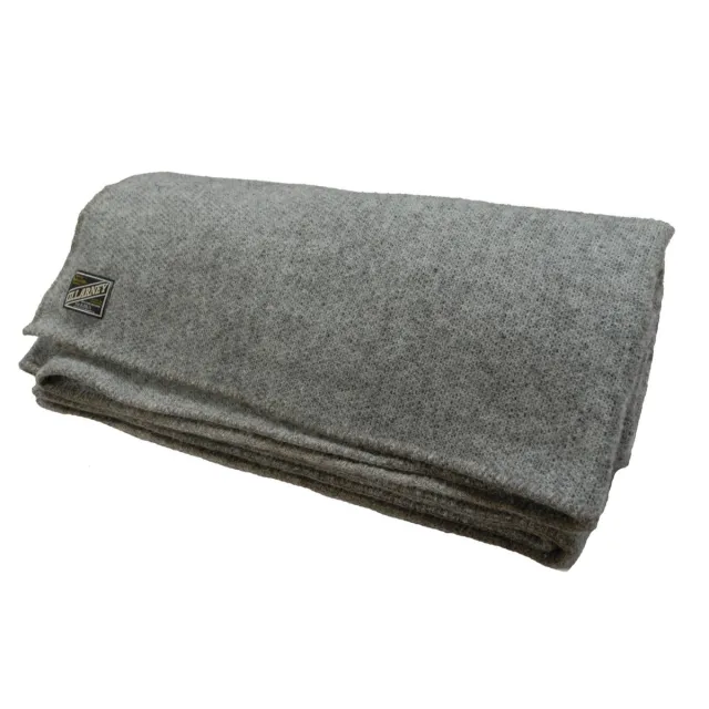 Kerry Woollen Mills Deken Killarney Wol grijs 275 x 225 cm - zuivere wol