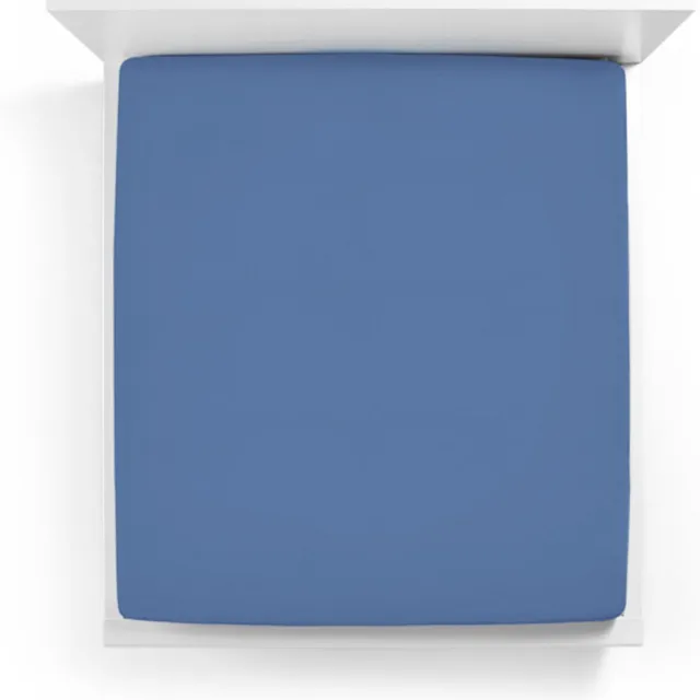 Bella Donna Alto Boxspringhoeslaken Twijfelaar zeeblauw-0208 120x190-130x220