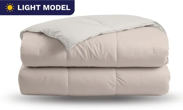Zelesta Premiumbed Light - Silk & Coconut Cream 140x200 - Zomerdekbed zonder overtrek - Katoenen dekbed - Dekbed met vaste hoes - Hoesloos dekbed