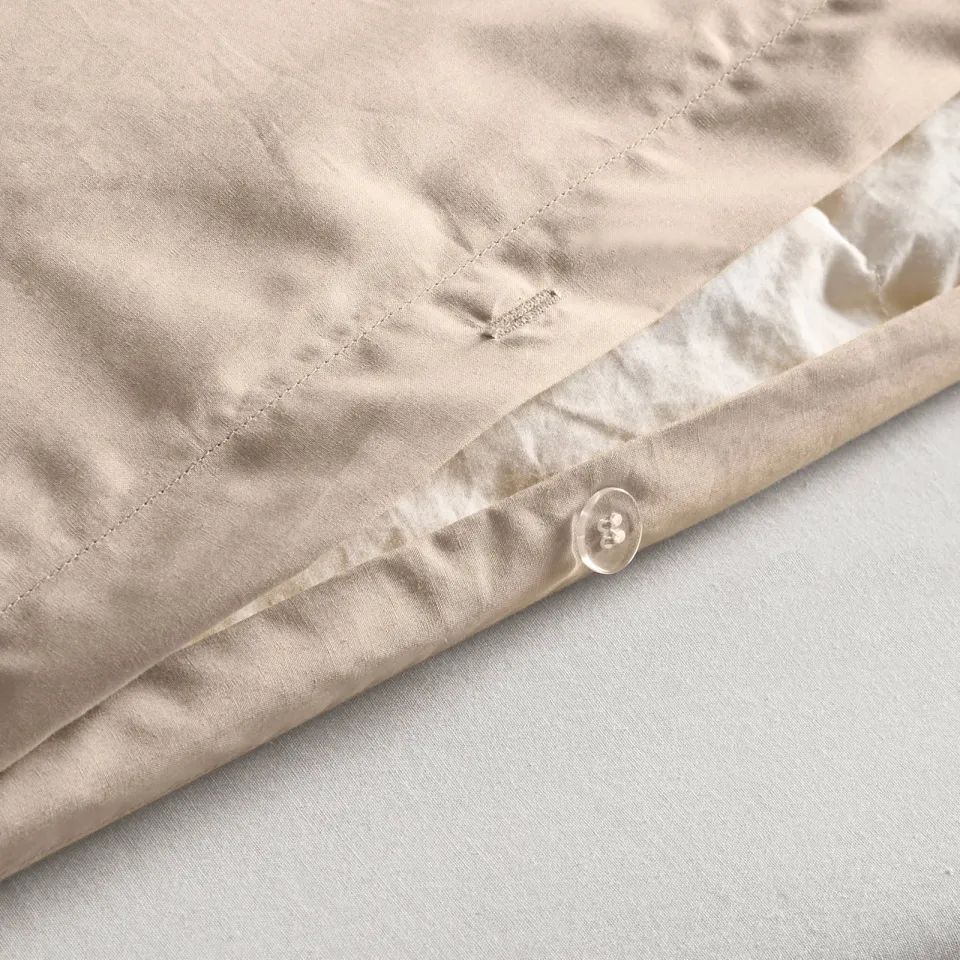 Studio LIVIT percale katoenen dekbedovertrek lits-jumeaux zand