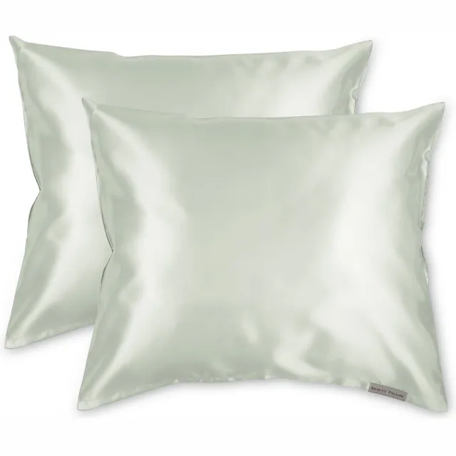 Beauty Pillow Original - Satijnen Kussenslopen - Voordeelset - Duo Pack - Mint - 60x70 cm