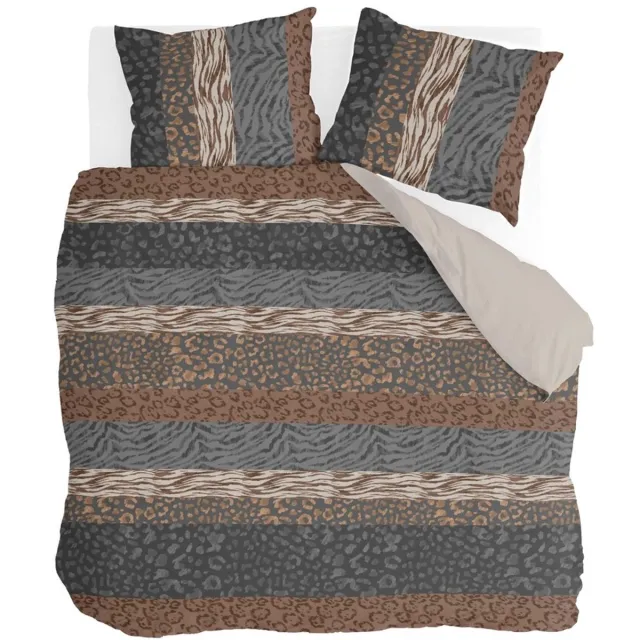 BYRKLUND Dekbedovertrek Animal Stripes - 240x220 - 100% Polyester - Beige