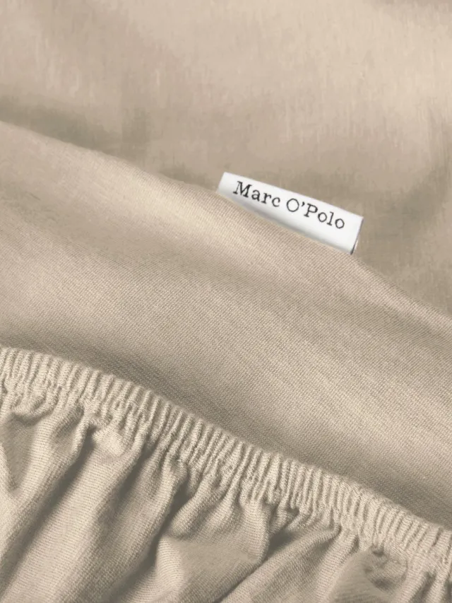 Marc O'Polo Premium Organic Jersey Hoeslaken Dark Sand - 90-100 x 200-220 cm
