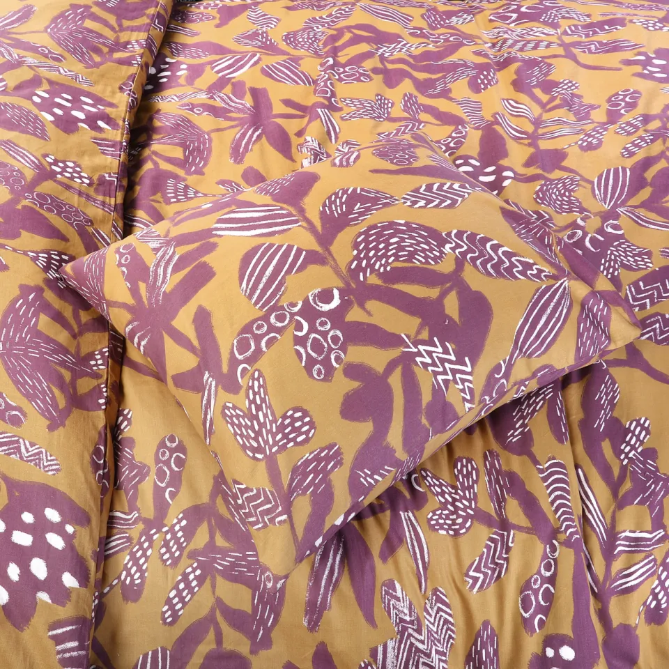 NOUS Living katoenen dekbedovertrek 2-persoons (200x220 cm) paars, foto 5