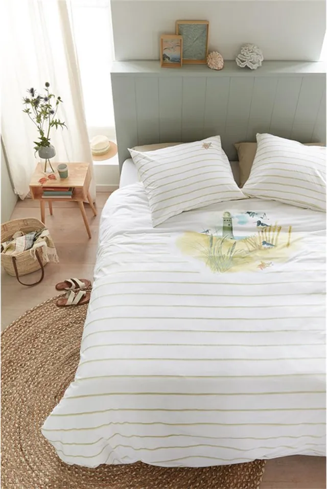 Marjolein Bastin Summer Tide Dekbedovertrek - Natural - 240 x 200/220 cm + 2x 60 x 70 cm