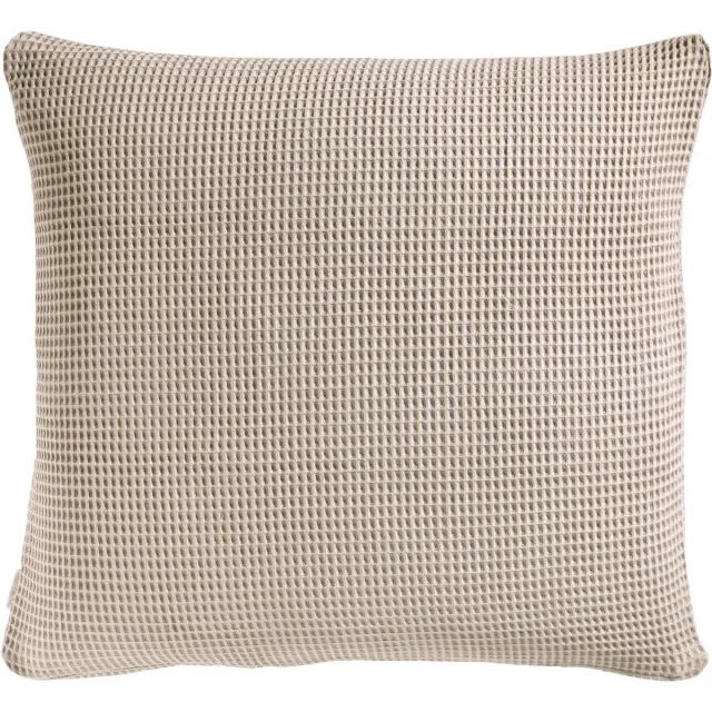 Heckettlane Kussensloop Wafel - Kussenhoes van 50x50 cm - 1 stuk - 100% Katoen - Grijs