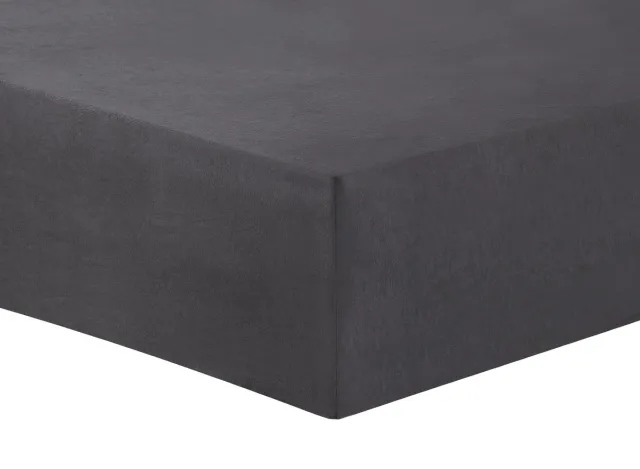 VISION home Vision - Hoeslaken FLANEL - Zacht en warm - Antraciet - 90 x 200cm met ruime hoek van 30cm - geschikt voor boxspring matras - éénpersoonsmatras - 100% katoen Flanel - Oekotex gecertificeerd Donkergrijs
