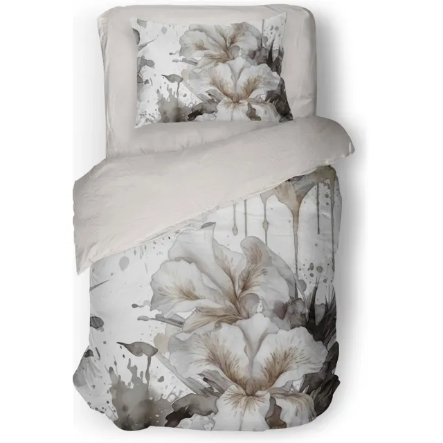 Eleganzzz Dekbedovertrek Bloom Haven - Multi - Dekbedovertrek 140x200/220cm - Micropercal - Eenpersoons - Dekbedovertrekken - Bloemen Dekbedovertrek Bloom Haven Multi