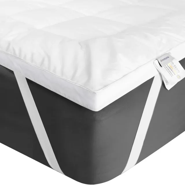 Aimtomic Topmatras 90 x 200 cm Zacht katoenen oppervlak Matrastopper voor matrassen, ademend, wasbaar in de machine Wit