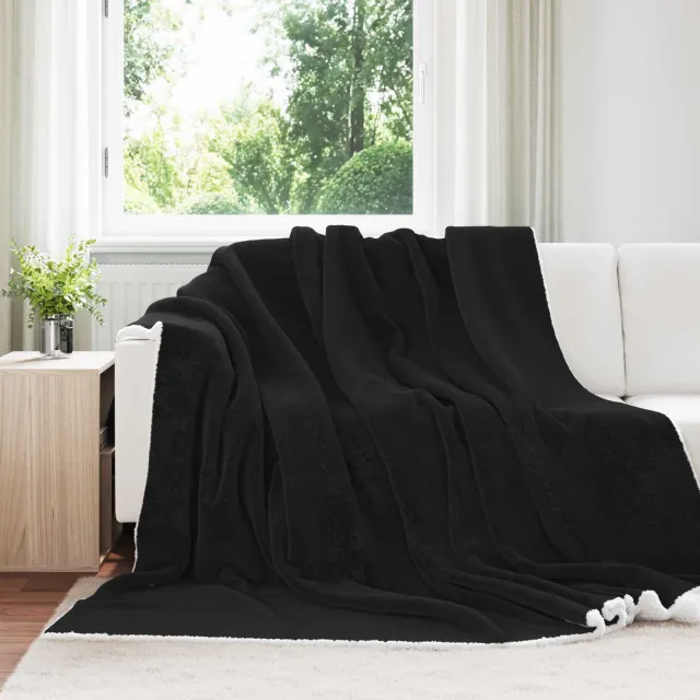 vidaXL plaid Zwart 270 x 240 cm 3,17 kg Fleece, foto 2