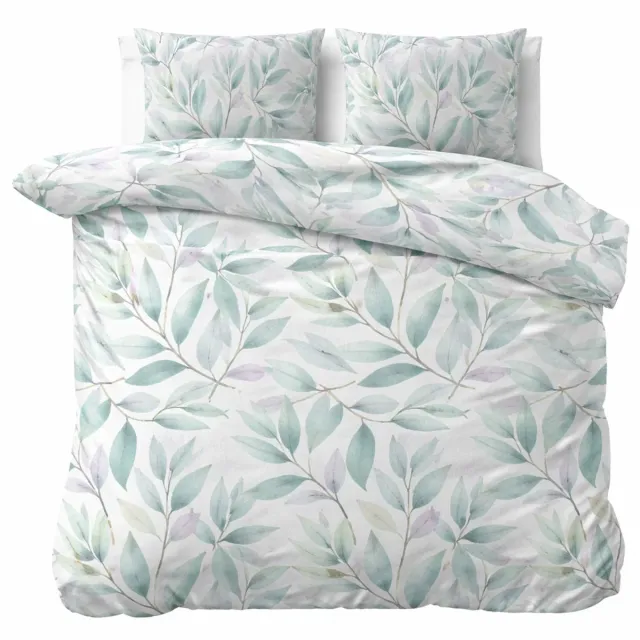 decoware Dekbedovertrek Alicia 200x220 cm – Wit – Katoen – Botanisch Thema - Met Kussenslopen - Tweepersoons