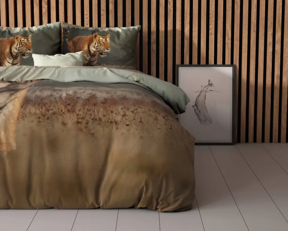 Sleeptime polyester dekbedovertrek 2-persoons (200x200 cm) taupe, foto 3