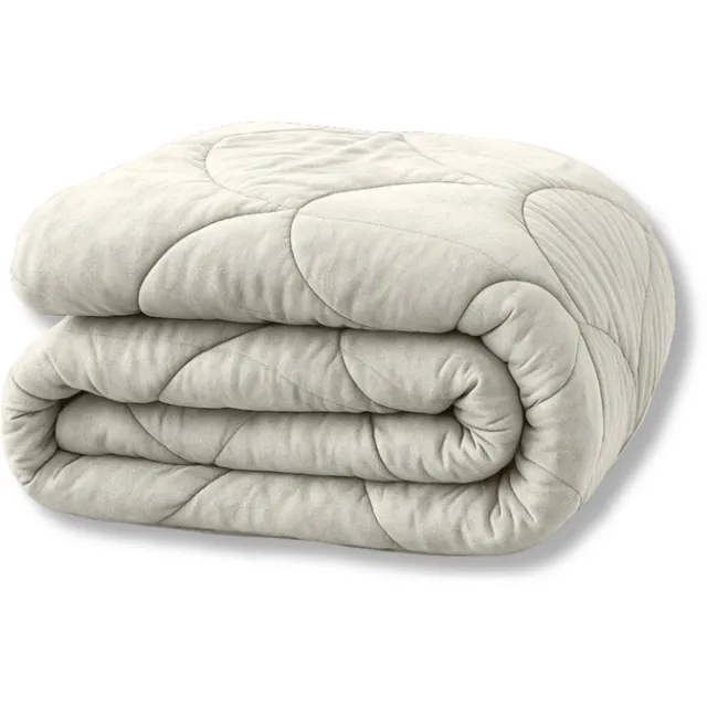 Y-not® Y-NOT - Velvet Dekbed Zonder Overtrek 140x200 - Zomerdekbed - Zacht & Wasbaar - Pearl White Offwhite