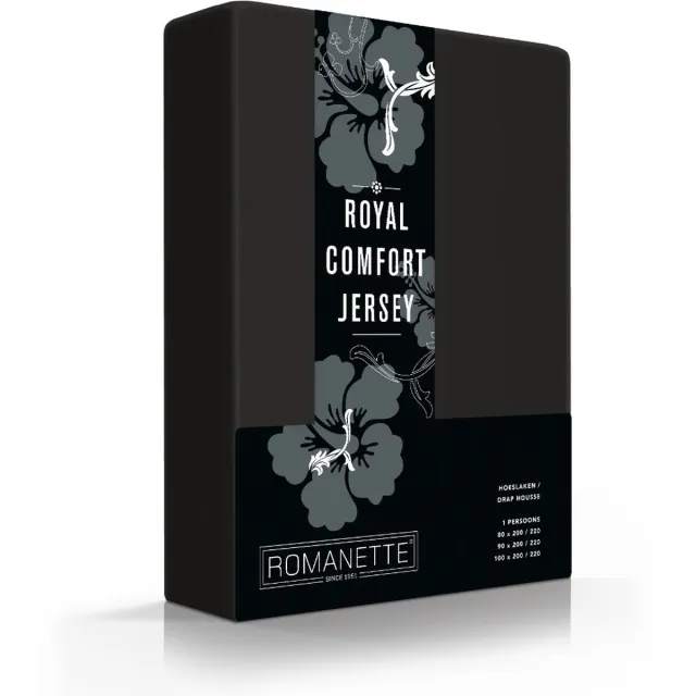 Royal Jersey Comfort Royal Comfort zwart 180x200 cm (Zwart)