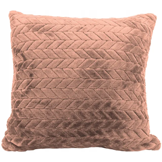 Kontrast Zachte Sierkussenhoes 40x40 cm, Beige, Met Gestanst Patroon