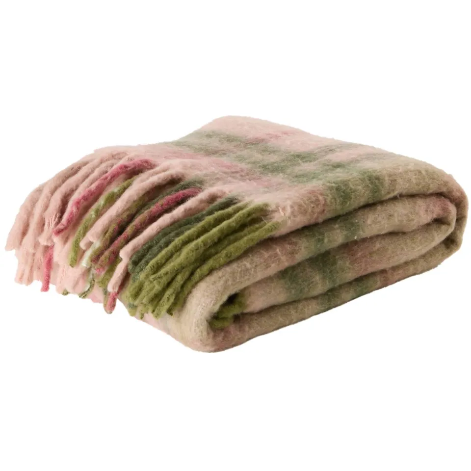 NOUS Living Joy plaid roze/groen, foto 3