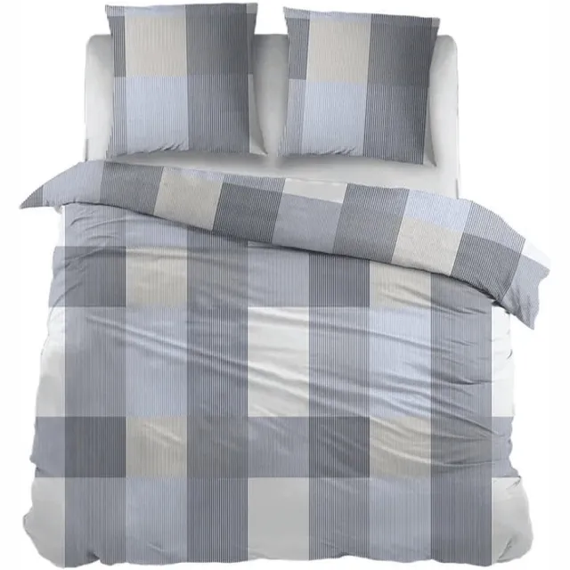 Sleepnight Dekbedovertrek - Blue Ruiten Katoen - B 240 x L 200 cm/B 240 x L 220 cm - 003482-B 240 x L
