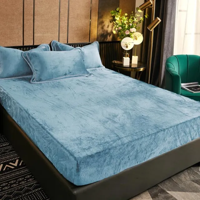 Unyqoos Zacht en Gezellig Hoeslaken van Luxe Microvezel voor Boxspring en Tweepersoonsbedden blauw