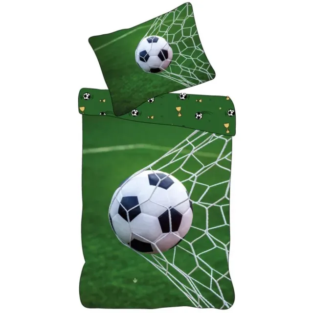 Sweet Home Voetbal Dekbedovertrek goal - Eenpersoons - 140 x 200 cm - Groen