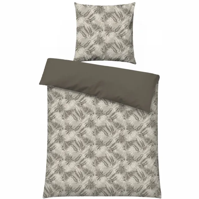 L'essentiel Maison L'essentiel MaisonFrond Eenpersoons Dekbedovertrek – 135x200 cm – Khaki