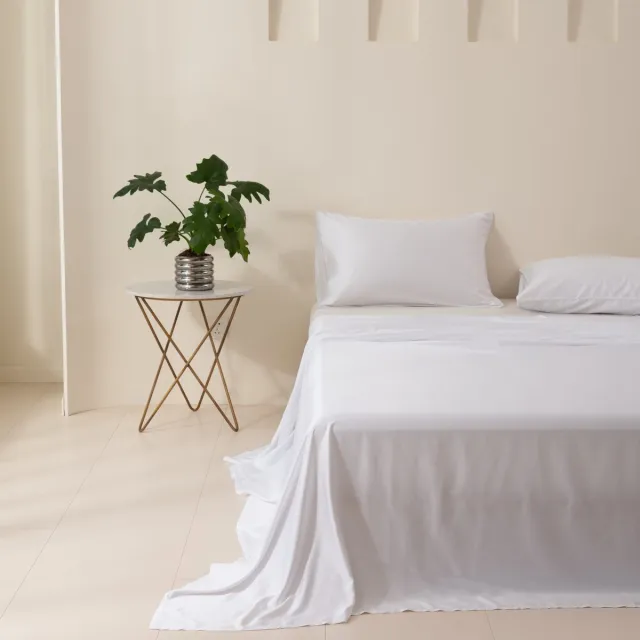 Boomba Bamboo Wit Bamboe Laken – 100% Natuurlijk Bamboe – 400 TC – Ademend & Temperatuurregulerend – Koel en Zijdezacht Boomba Bamboo®