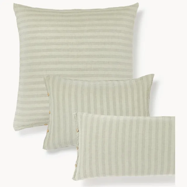 Westwing Collection Mousseline kussenhoes Saige Groen