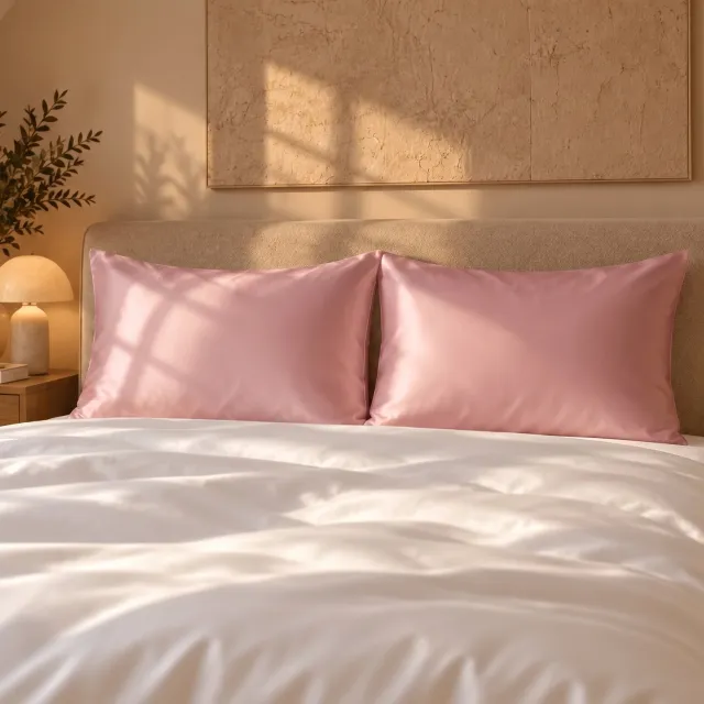 Silk Heaven Zijden kussensloop 50x60cm Blush Rose hotelsluiting - 22 Momme - 100% moerbeizijde - Silk Heaven - 50x60cm / Hotelsluiting Roze