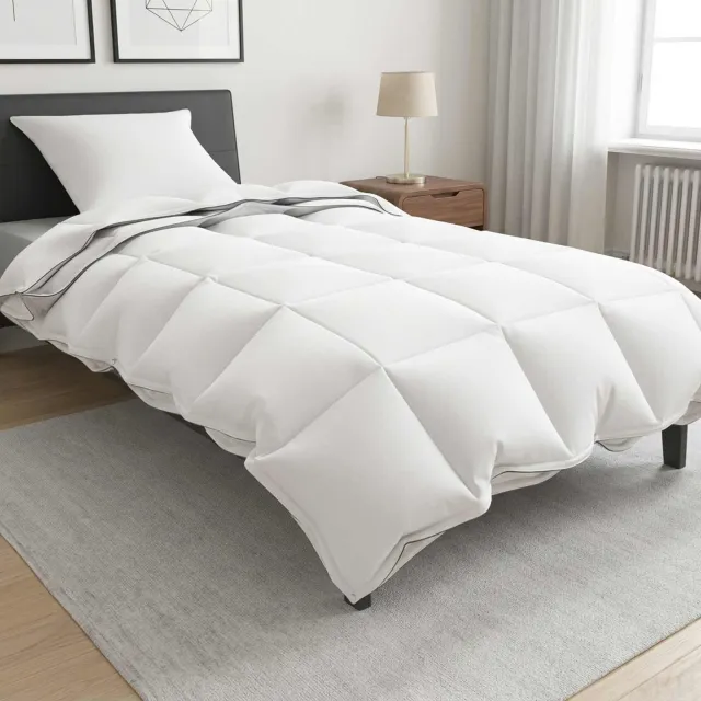 vidaXL Dekbedset 137 x 200 cm Alle seizoenen Wit