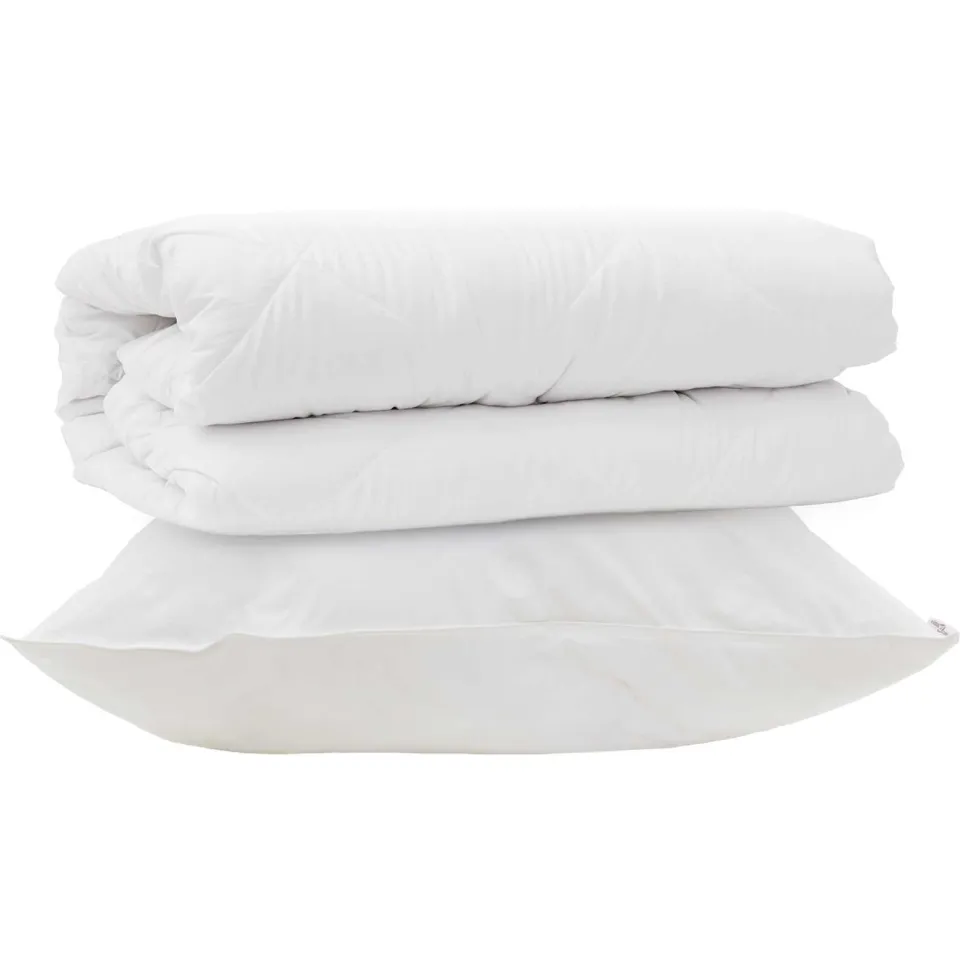 vidaXL Dekbed Set met kussen 2 st Wit Microfibre, foto 3