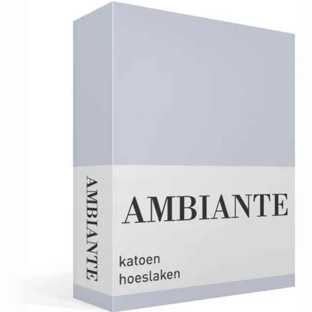 Ambiante Cotton Uni hoeslaken - Extra breed - Light Blue