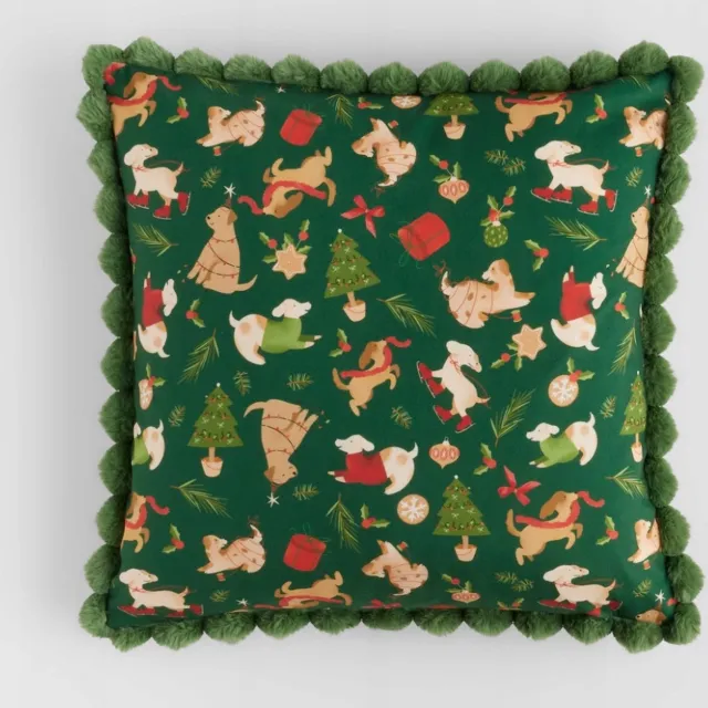 home&you Kerst Kussenhoes 45x45 cm - Feestelijke Decoratie Multicolor