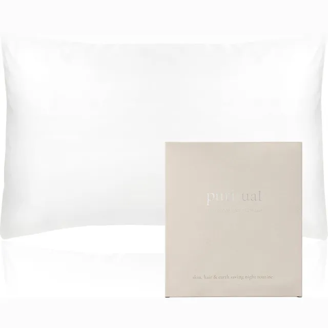 Puritual Rejuvenating Collagen Pillow Case White