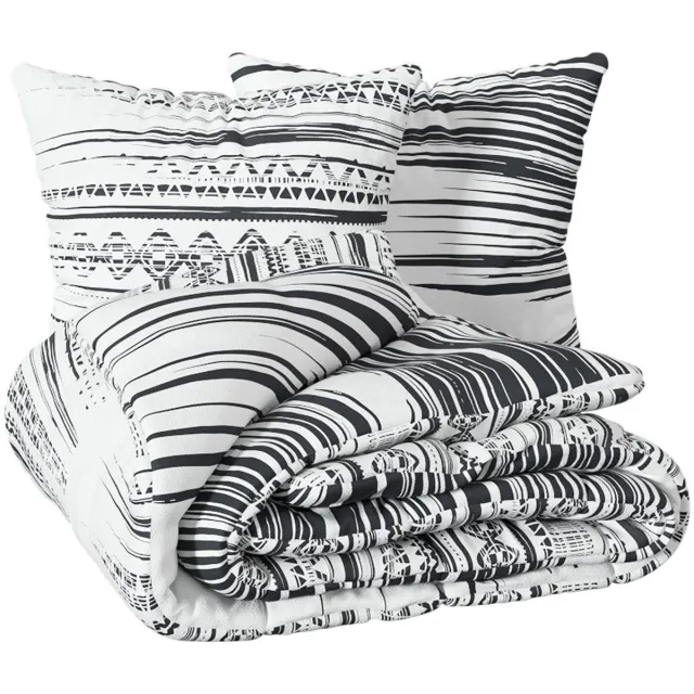 Atmosphera Créateur d'intérieur® Beddenset met grafische motieven ETNIK Noir et blanc